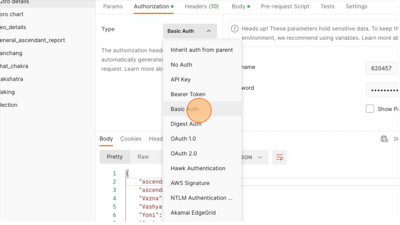 Postman Workflow Step 1